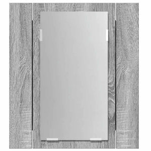 Έπιπλο Καθρέφτη Μπάνιου LED Γκρι Sonoma 40x12x45 εκ. Επεξ. Ξύλο - Pakobazaar
