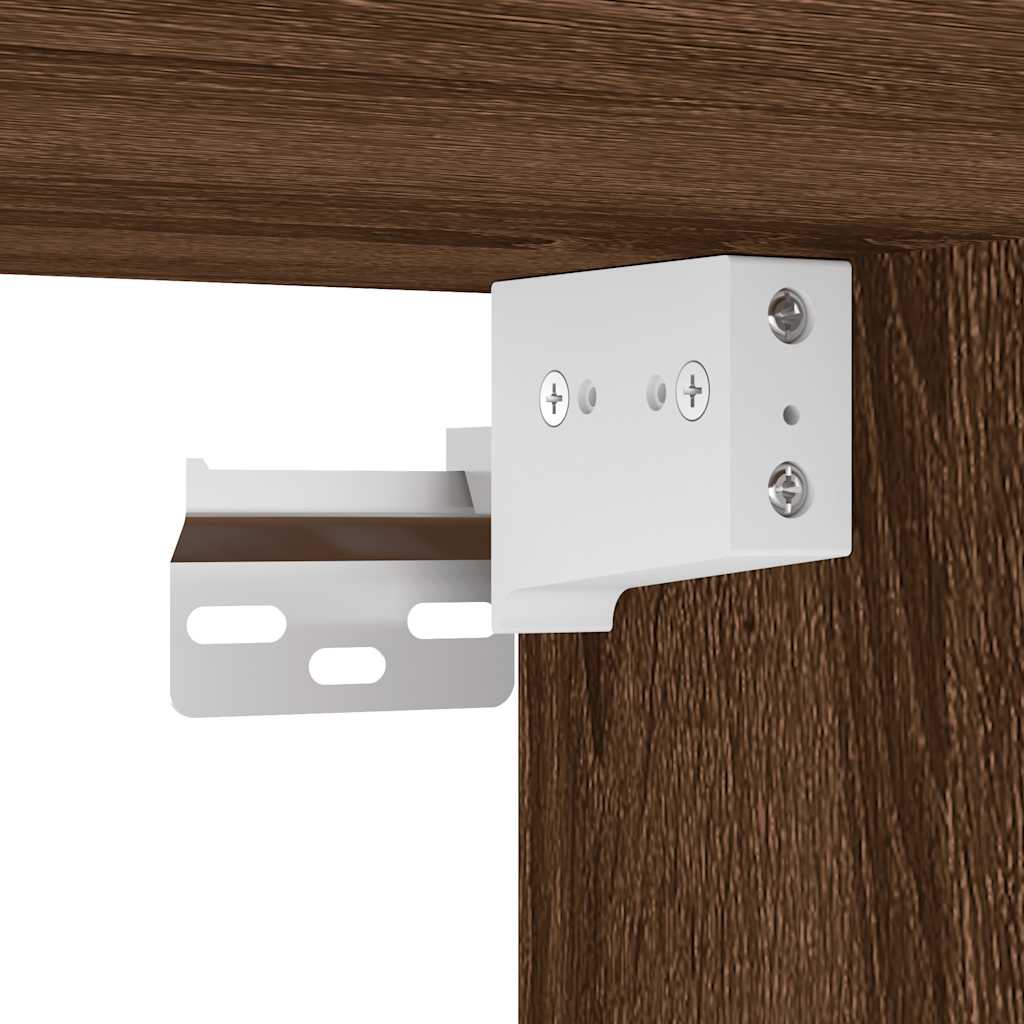 Έπιπλο Καθρέφτη Μπάνιου LED Καφέ Δρυς 40x12x45 εκ. Επεξ. Ξύλο - Pakobazaar