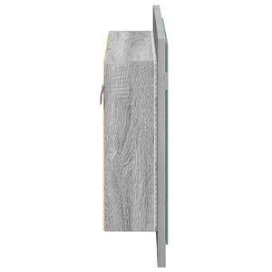 Έπιπλο Καθρέφτη με LED Γκρι Sonoma 60x12x45 εκ. Επεξ. Ξύλο - Pakobazaar