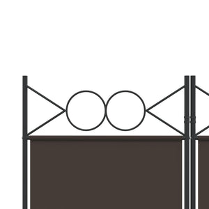 Διαχωριστικό Δωματίου με 6 Πάνελ Καφέ 240x200 εκ. από Ύφασμα