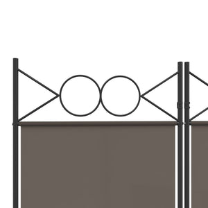 Διαχωριστικό Δωματίου με 4 Πάνελ Ανθρακί 160x220 εκ. από Ύφασμα - Pakobazaar