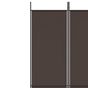 Διαχωριστικό Δωματίου με 6 Πάνελ Καφέ 150x220 εκ. από Ύφασμα - Pakobazaar