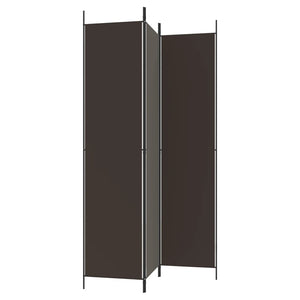 Διαχωριστικό Δωματίου με 6 Πάνελ Καφέ 150x220 εκ. από Ύφασμα