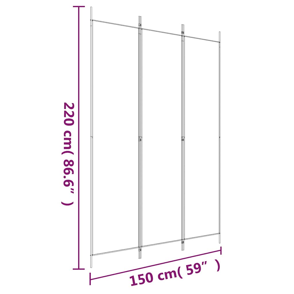 Διαχωριστικό Δωματίου με 6 Πάνελ Καφέ 150x220 εκ. από Ύφασμα - Pakobazaar