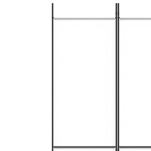 Διαχωριστικό Δωματίου με 5 Πάνελ Λευκό 250x220 εκ. από Ύφασμα
