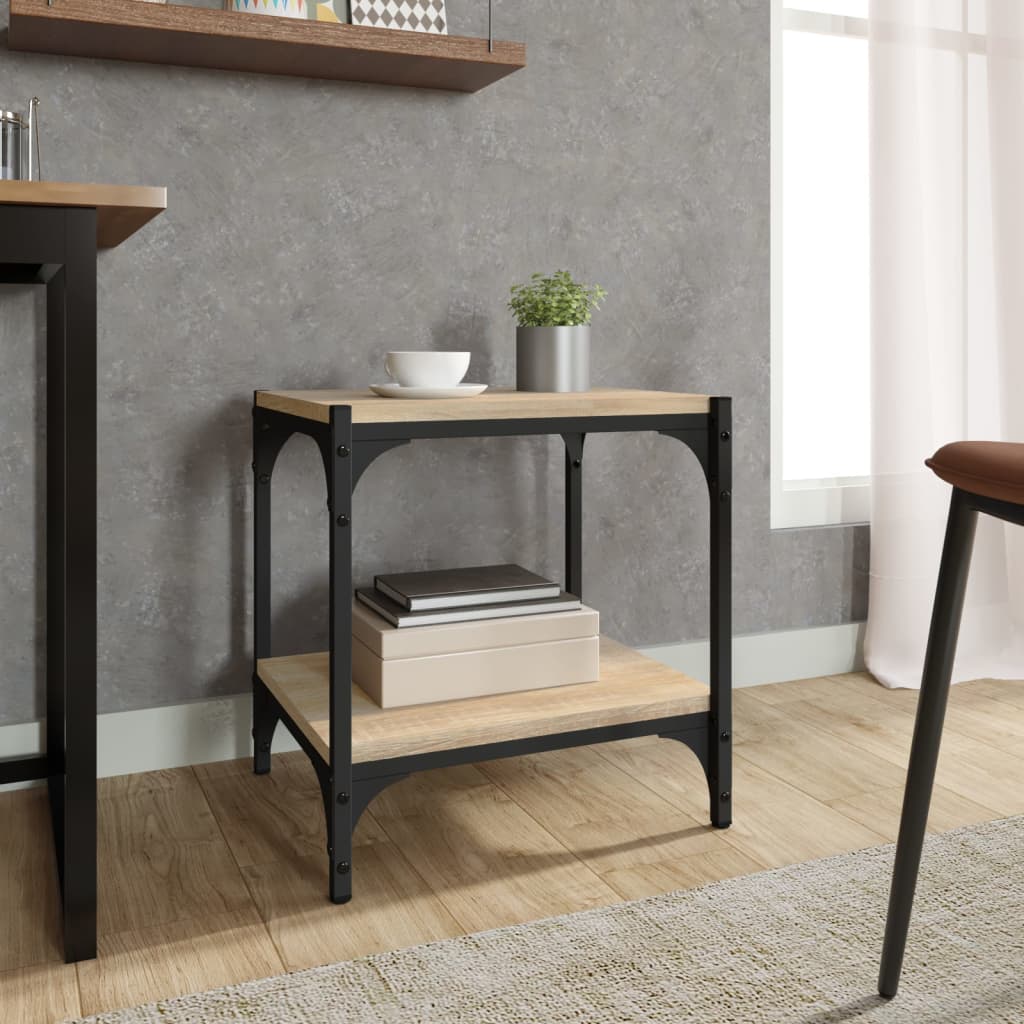 Έπιπλο Τηλεόρασης Sonoma Δρυς 40x33x41 εκ. Επεξ. Ξύλο & Ατσάλι