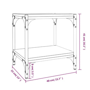 Έπιπλο Τηλεόρασης Καφέ Δρυς 40x33x41 εκ. Επεξ. Ξύλο & Ατσάλι - Pakobazaar