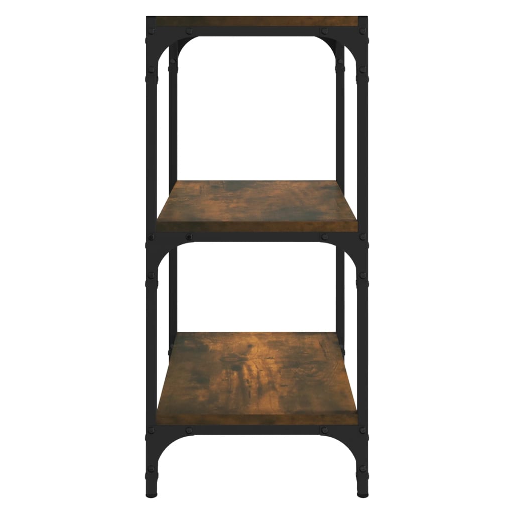 Βιβλιοθήκη Καπνιστή Δρυς 40x33x70,5 εκ. Επεξ. Ξύλο & Ατσάλι - Pakobazaar