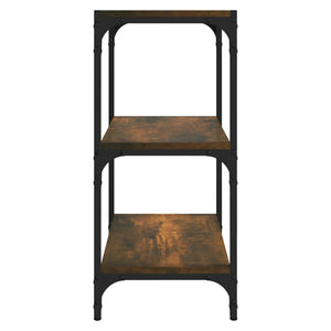 Βιβλιοθήκη Καπνιστή Δρυς 40x33x70,5 εκ. Επεξ. Ξύλο & Ατσάλι - Pakobazaar