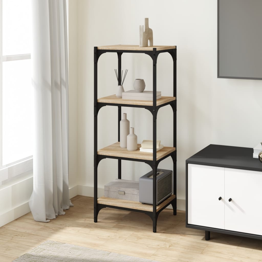 Βιβλιοθήκη Sonoma Δρυς 40x33x100 εκ. Επεξεργ. Ξύλο & Ατσάλι