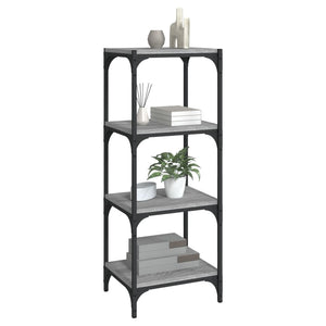 Βιβλιοθήκη Γκρι Sonoma 40 x 33 x 100 εκ. Επεξ. Ξύλο & Ατσάλι