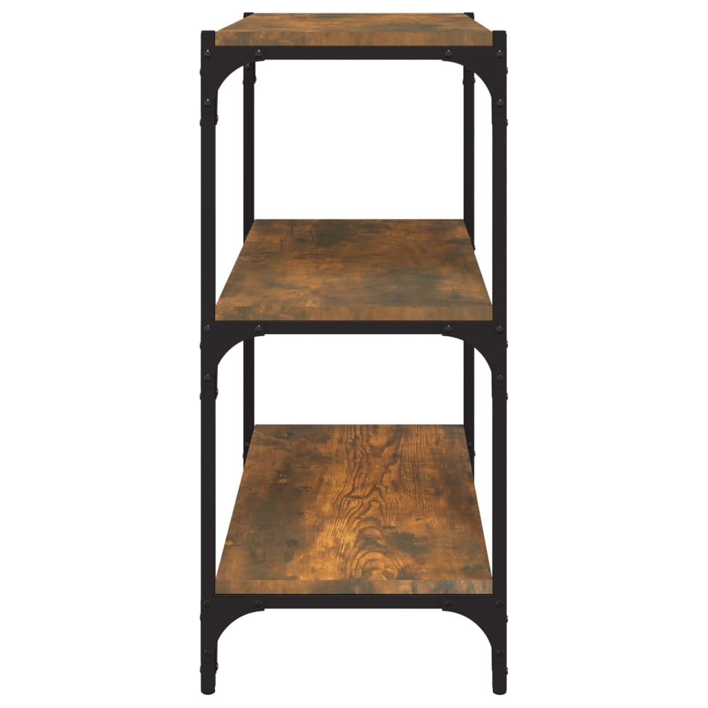 Βιβλιοθήκη Καπνιστή Δρυς 60 x 33 x 70,5 εκ. Επεξ. Ξύλο & Ατσάλι - Pakobazaar