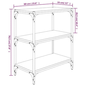 Βιβλιοθήκη Καπνιστή Δρυς 60 x 33 x 70,5 εκ. Επεξ. Ξύλο & Ατσάλι - Pakobazaar