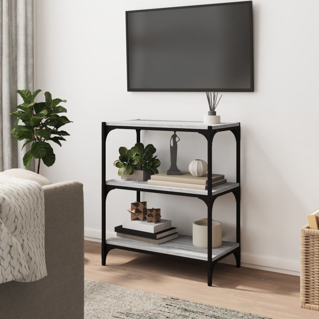 Βιβλιοθήκη Γκρι Sonoma 60 x 33 x 70,5 εκ. Επεξ. Ξύλο & Ατσάλι
