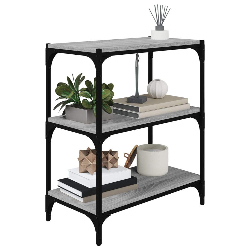 Βιβλιοθήκη Γκρι Sonoma 60 x 33 x 70,5 εκ. Επεξ. Ξύλο & Ατσάλι