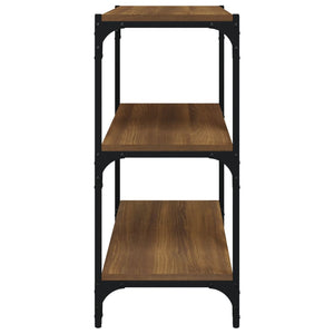Βιβλιοθήκη Καφέ Δρυς 60x33x70,5 εκ. Επεξεργασμένο Ξύλο & Ατσάλι