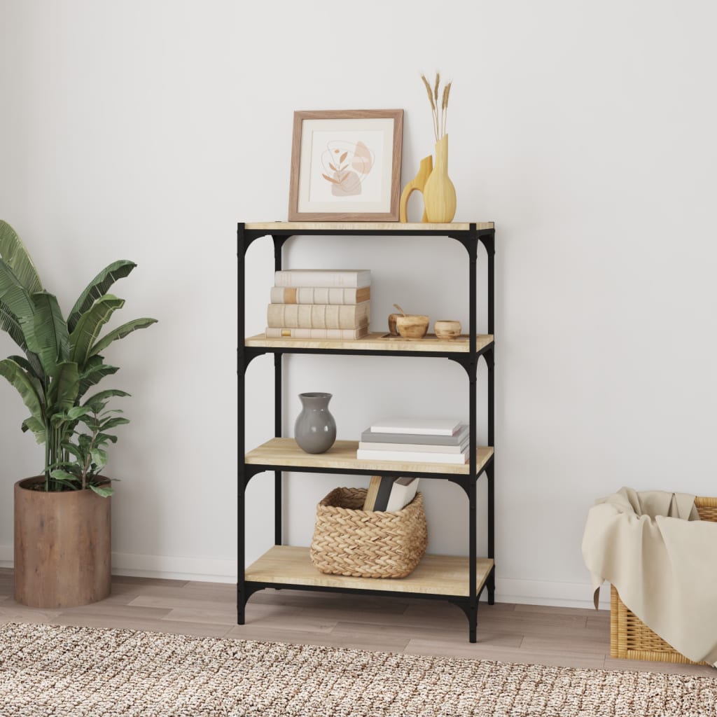 Βιβλιοθήκη Sonoma Δρυς 60x33x100 εκ. Επεξεργ. Ξύλο & Ατσάλι