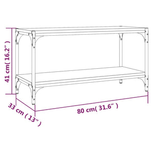 Έπιπλο Τηλεόρασης Γκρι Sonoma 80x33x41 εκ. Επεξ. Ξύλο & Ατσάλι