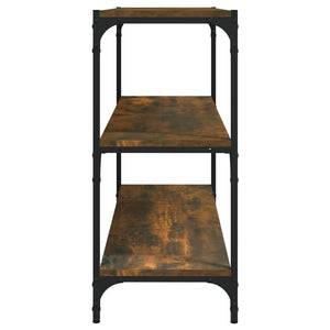 Βιβλιοθήκη Καπνιστή Δρυς 80 x 33 x 70,5 εκ. Επεξ. Ξύλο & Ατσάλι - Pakobazaar