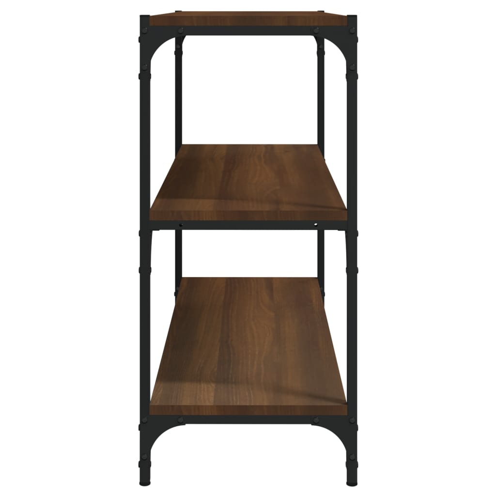 Βιβλιοθήκη Καφέ Δρυς 80x33x70,5 εκ. Επεξεργασμένο Ξύλο & Ατσάλι