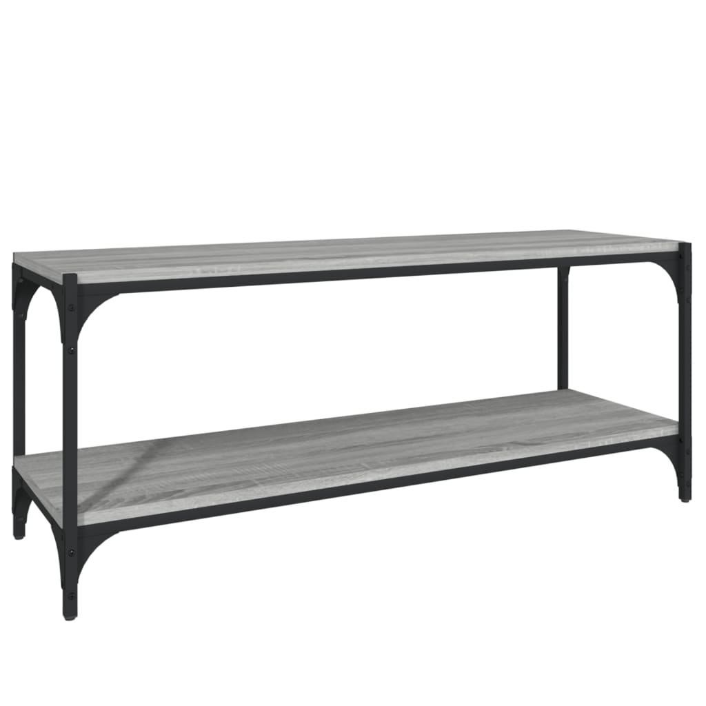 Έπιπλο Τηλεόρασης Γκρι Sonoma 100x33x41 εκ. Επεξ. Ξύλο & Ατσάλι - Pakobazaar