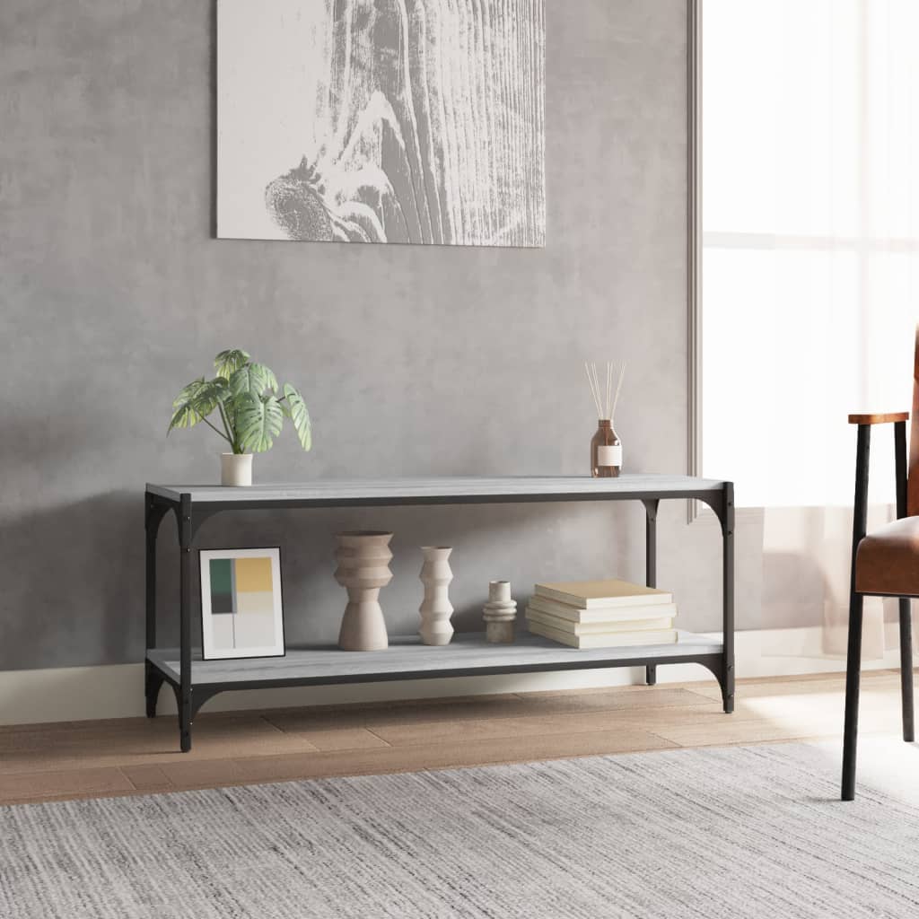 Έπιπλο Τηλεόρασης Γκρι Sonoma 100x33x41 εκ. Επεξ. Ξύλο & Ατσάλι - Pakobazaar