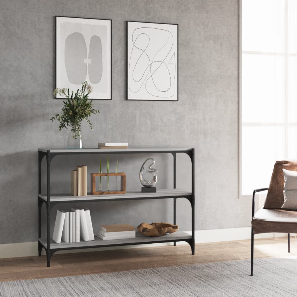 Βιβλιοθήκη Γκρι Sonoma 100 x 33 x 70,5 εκ. Επεξ. Ξύλο & Ατσάλι
