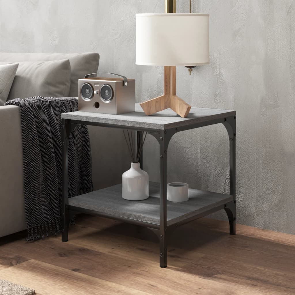 Βοηθητικό Τραπέζι Γκρι Sonoma 40x40x40 εκ. Επεξεργασμένο Ξύλο
