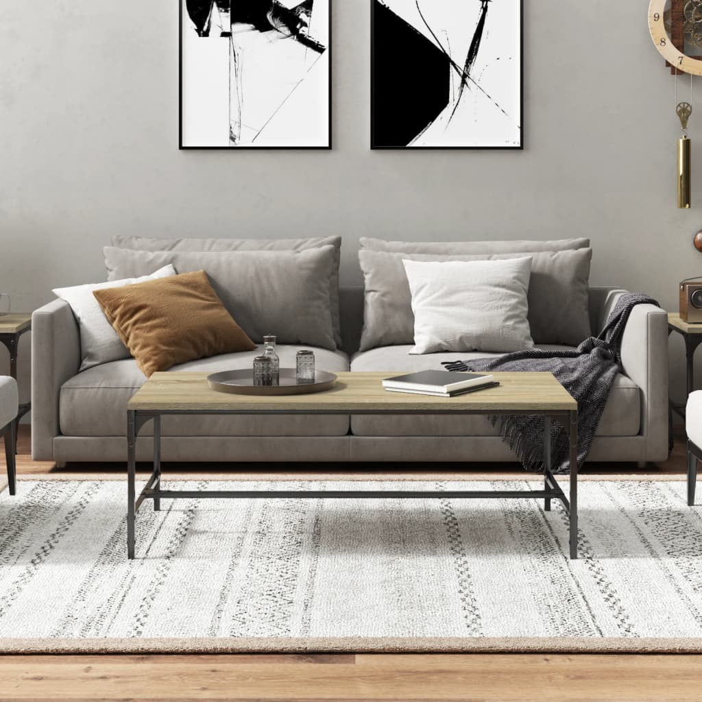 Τραπεζάκι Σαλονιού Sonoma Δρυς 100x50x35 εκ. Επεξεργασμένο Ξύλο - Pakobazaar