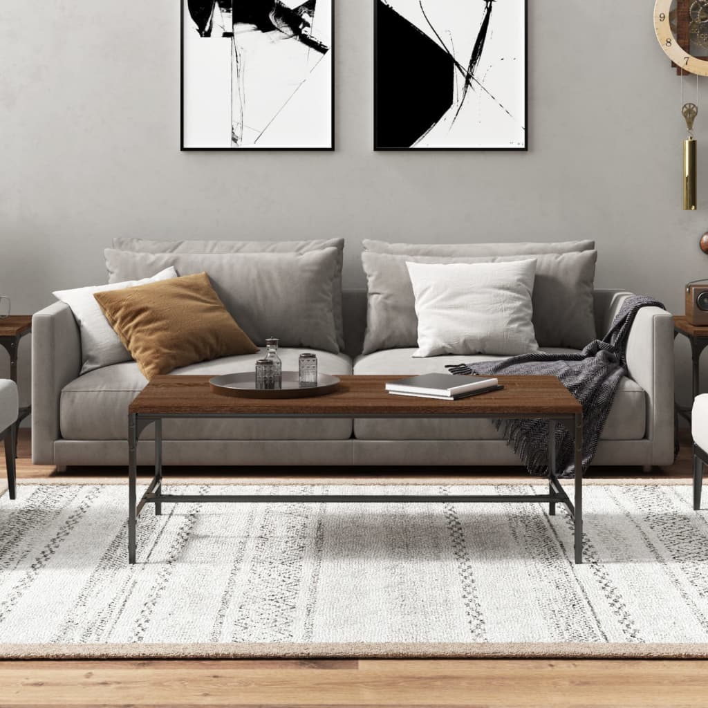 Τραπεζάκι Σαλονιού Καφέ Δρυς 100x50x35 εκ. Επεξεργασμ. Ξύλο