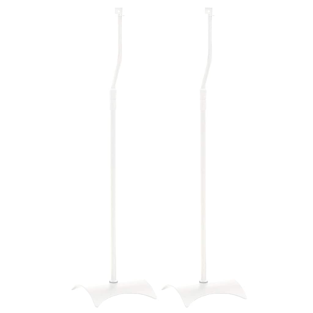 Βάσεις Ηχείων Universal 2 τεμ. Λευκές 19x19x82-104 εκ Ατσάλινες