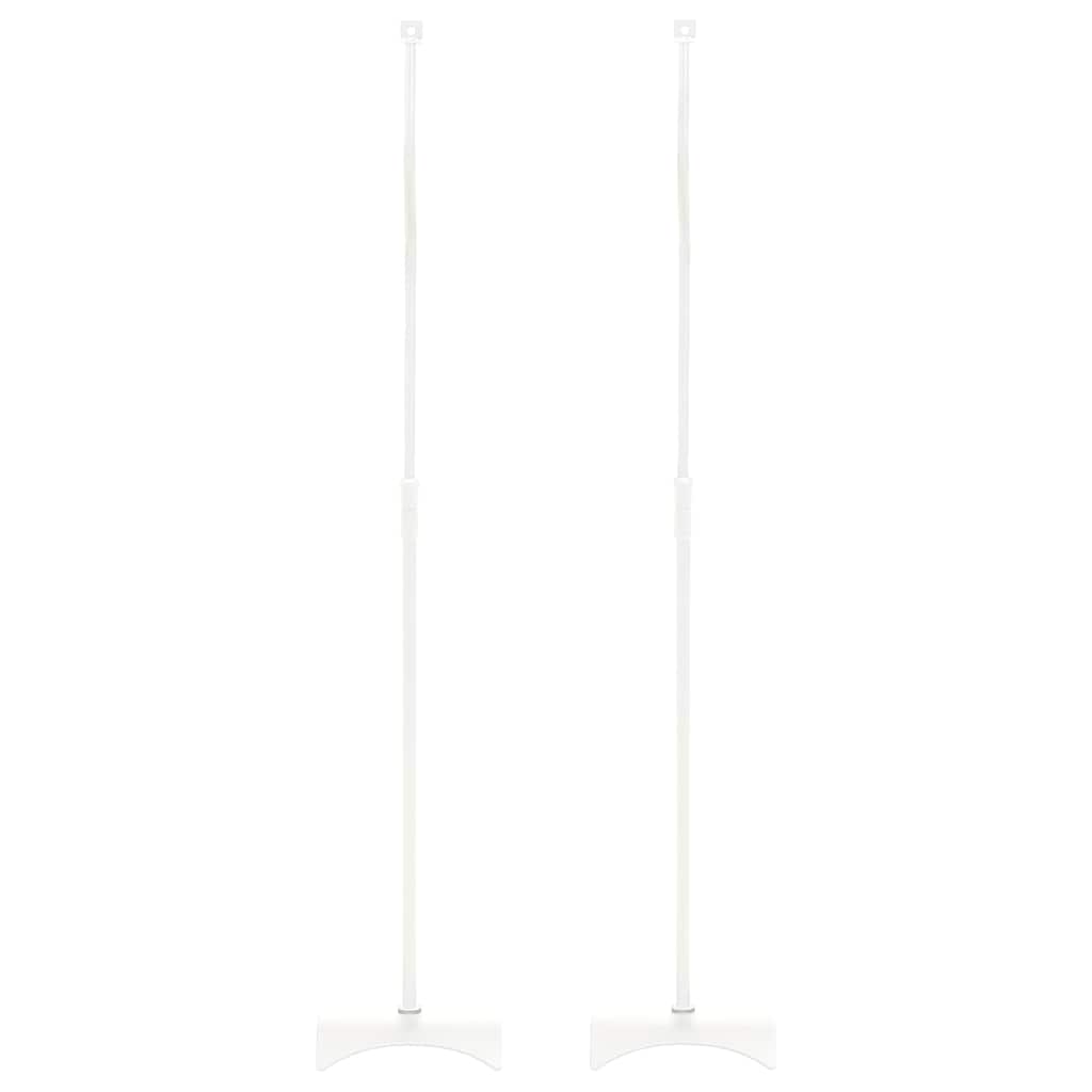 Βάσεις Ηχείων Universal 2 τεμ. Λευκές 19x19x82-104 εκ Ατσάλινες