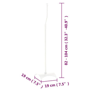Βάσεις Ηχείων Universal 2 τεμ. Λευκές 19x19x82-104 εκ Ατσάλινες