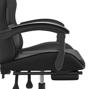Καρέκλα Gaming Περιστρ. Υποπόδιο Μαύρο Συνθετικό Δέρμα