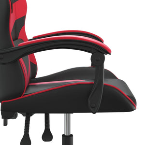Καρέκλα Gaming Περιστρεφόμενη Μαύρη/Κόκκινη από Συνθετικό Δέρμα - Pakobazaar