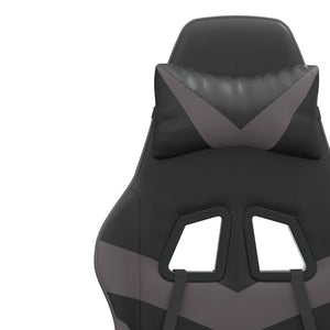 Καρέκλα Gaming Περιστρεφόμενη Μαύρη/Γκρι από Συνθετικό Δέρμα
