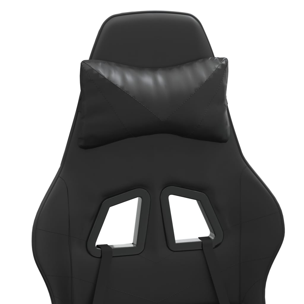 Καρέκλα Gaming Περιστρεφόμενη Μαύρη από Συνθετικό Δέρμα - Pakobazaar