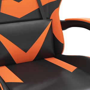 Καρέκλα Gaming Περιστρ.Υποπόδιο Μαύρο&Πορτοκαλί Συνθετικό Δέρμα