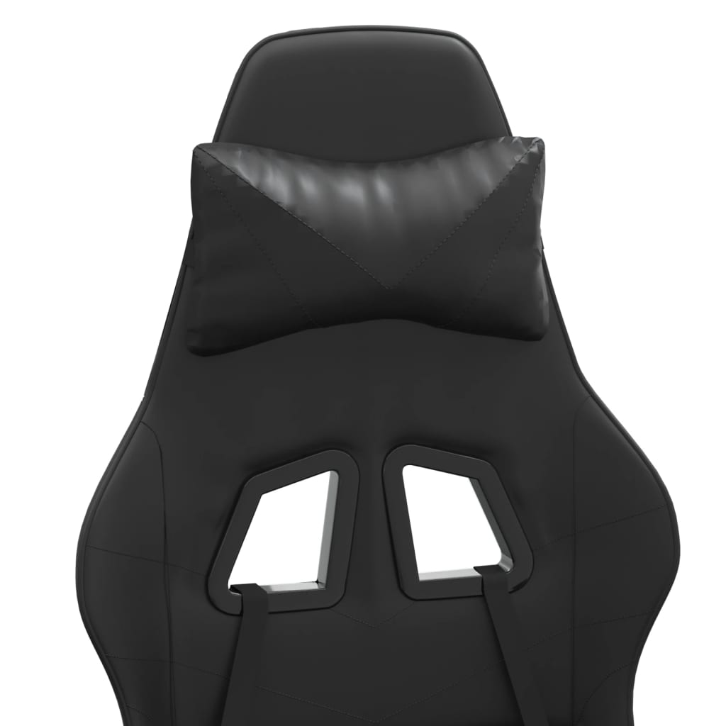 Καρέκλα Gaming Περιστρ. Υποπόδιο Μαύρο Συνθετικό Δέρμα