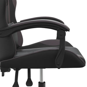 Καρέκλα Gaming Περιστρεφόμενη Μαύρη/Γκρι από Συνθετικό Δέρμα