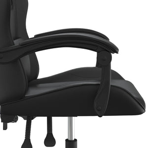Καρέκλα Gaming Περιστρεφόμενη Μαύρη από Συνθετικό Δέρμα