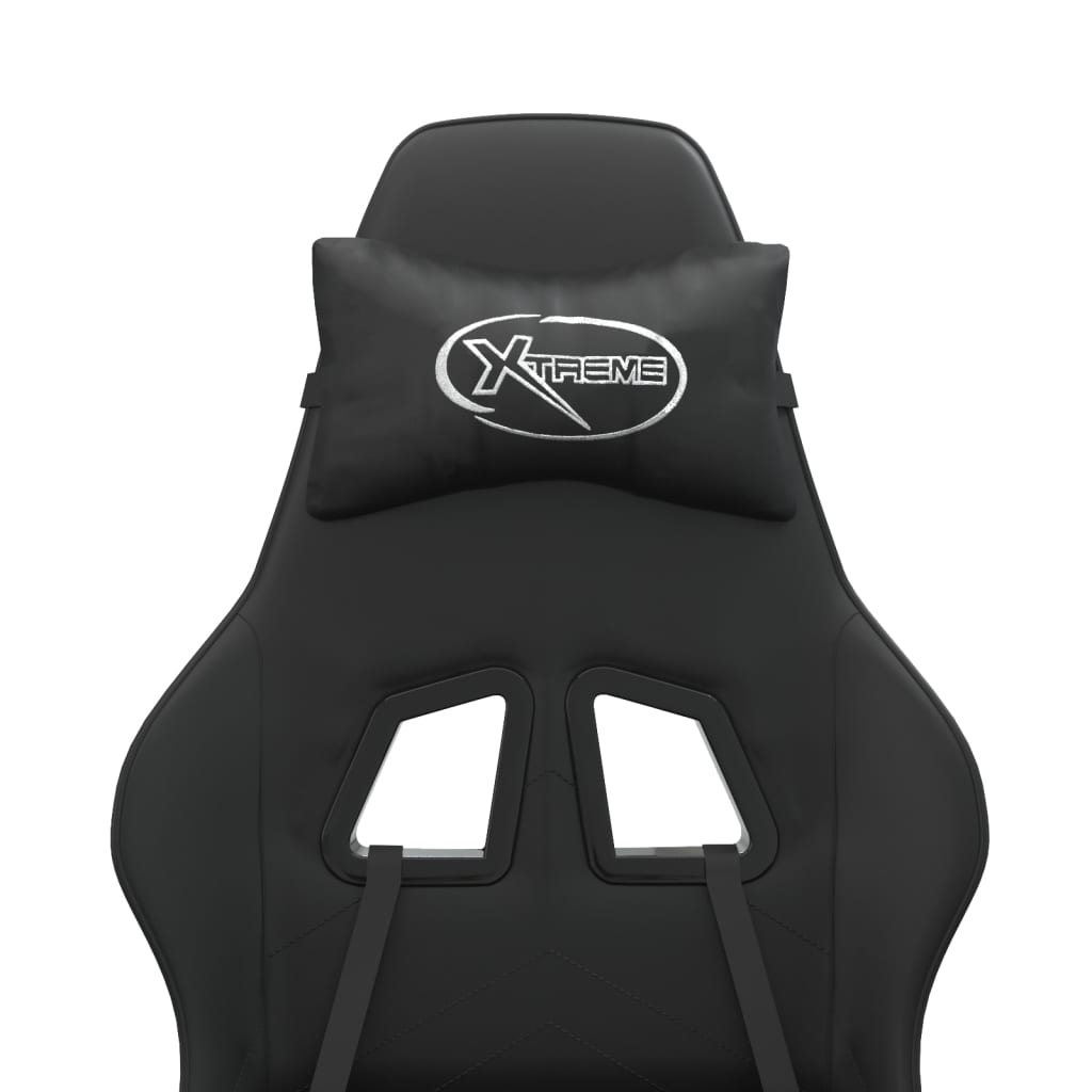 Καρέκλα Gaming Περιστρεφόμενη Μαύρη από Συνθετικό Δέρμα - Pakobazaar