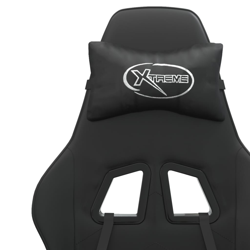 Καρέκλα Gaming Περιστρεφόμενη Μαύρη από Συνθετικό Δέρμα - Pakobazaar