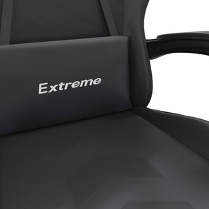 Καρέκλα Gaming Περιστρ. Υποπόδιο Μαύρο Συνθετικό Δέρμα - Pakobazaar