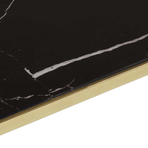 Τραπέζι Κονσόλα Χρυσό από Ανοξείδωτο Ατσάλι και Ψημένο Γυαλί