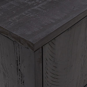 Έπιπλο Τηλεόρασης Μαύρο 110 x 35 x 48 εκ. από Μασίφ Ξύλο Πεύκου