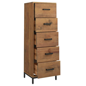 Συρταριέρα 42 x 35 x 110 εκ. από Μασίφ Ξύλο Πεύκου - Pakobazaar