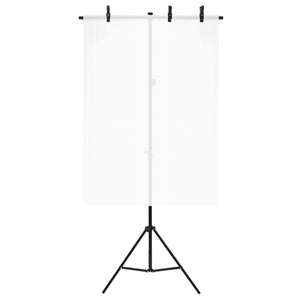 Βάση Φόντου σε Σχήμα Τ Μαύρη 91 x 60 x (70-200) εκ. - PAKOBAZAAR