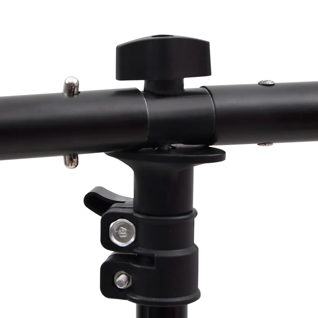 Βάση Φόντου σε Σχήμα Τ Μαύρη 151x60x(70-200) εκ. - PAKOBAZAAR