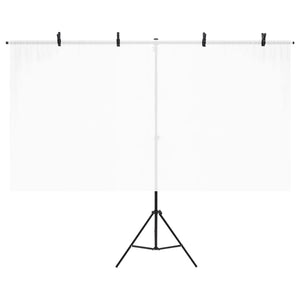 Βάση Φόντου σε Σχήμα Τ Μαύρη 201x60x(70-200) εκ. - PAKOBAZAAR